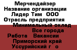 Мерчендайзер › Название организации ­ Лидер Тим, ООО › Отрасль предприятия ­ BTL › Минимальный оклад ­ 17 000 - Все города Работа » Вакансии   . Приморский край,Уссурийский г. о. 